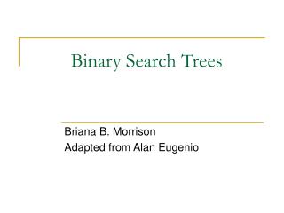 Binary Search Trees