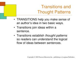 Transitions and Thought Patterns