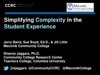Simplifying Complexity in the Student Experience