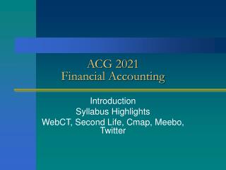 ACG 2021 Financial Accounting