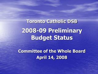 Toronto Catholic DSB