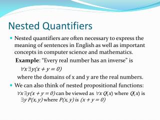 Nested Quantifiers