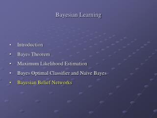 Bayesian Learning