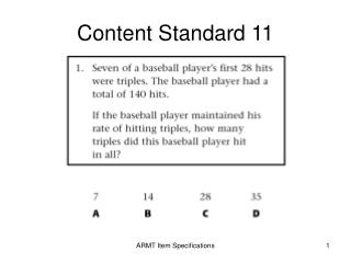 Content Standard 11