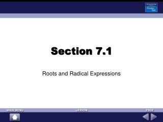 Section 7.1