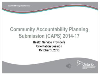 Community Accountability Planning Submission (CAPS) 2014-17