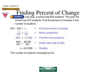 Finding Percent of Change