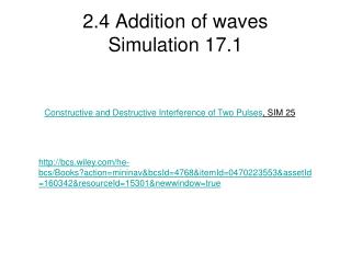 2.4 Addition of waves Simulation 17.1