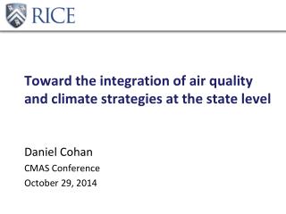 Toward the integration of air quality and climate strategies at the state level