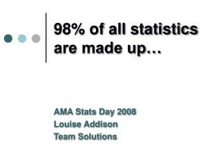 98% of all statistics are made up…