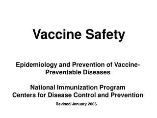 Vaccine Safety