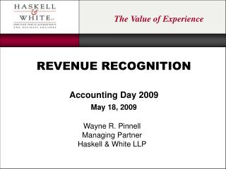 REVENUE RECOGNITION