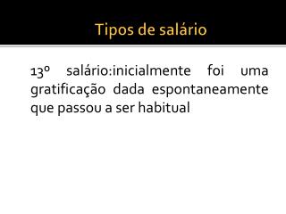 Tipos de salário