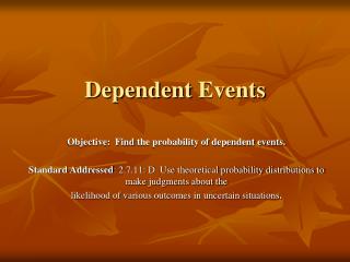 Dependent Events