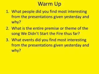 Warm Up