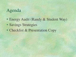 Agenda