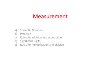 Measurement