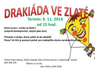 DRAKIÁDA VE ZLATÉ