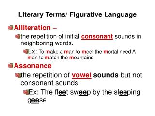 Literary Terms/ Figurative Language