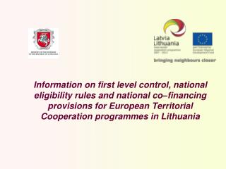 Legal acts in Lithuania for European Territorial Cooperation programmes