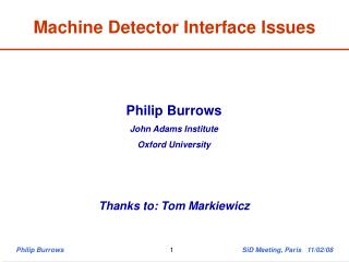 Machine Detector Interface Issues