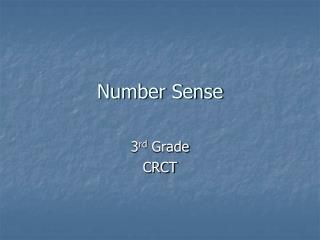 Number Sense