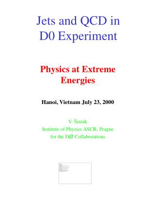 Jets and QCD in D0 Experiment