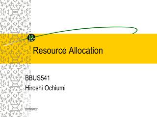 Resource Allocation