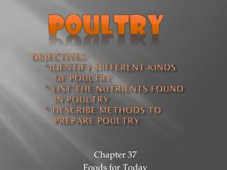 Chapter 37 Foods for Today