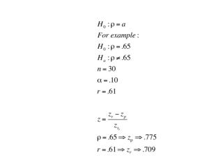 Testing whether there is a relationship between two variables.