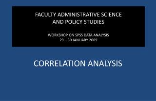 CORRELATION ANALYSIS