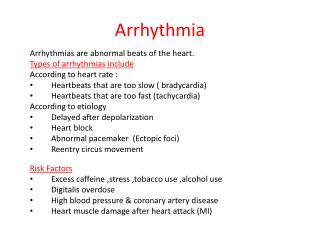 Arrhythmia