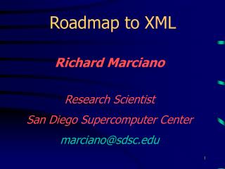 Roadmap to XML