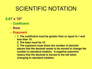 SCIENTIFIC NOTATION