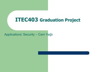 ITEC403 Graduation Project