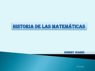 Historia de las matemáticas