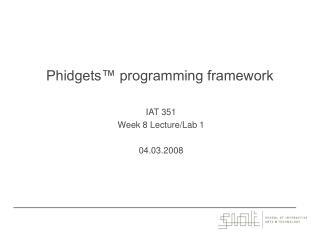 Phidgets™ programming framework