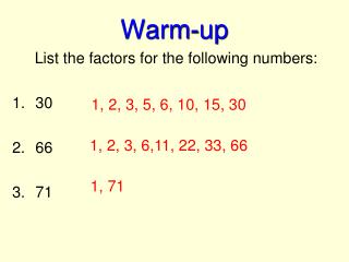 Warm-up