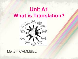 Unit A1 What is Translation?