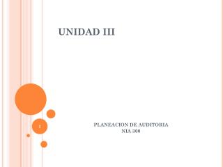 UNIDAD III