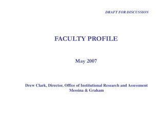 FACULTY PROFILE