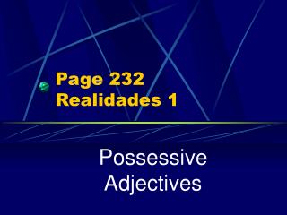 Page 232 Realidades 1