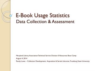 E-Book Usage Statistics