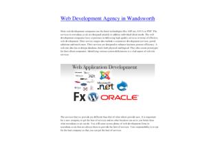 Web Development Agency in Wandsworth
