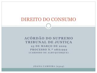 DIREITO DO CONSUMO