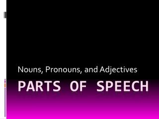 Parts of Speech