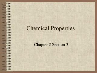 Chemical Properties