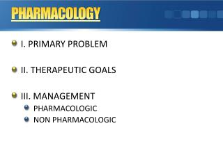 PHARMACOLOGY