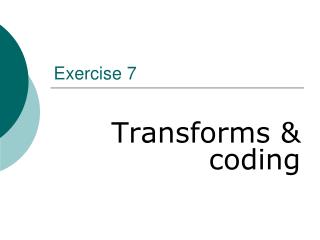 Exercise 7