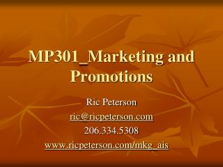 MP301_Marketing and Promotions